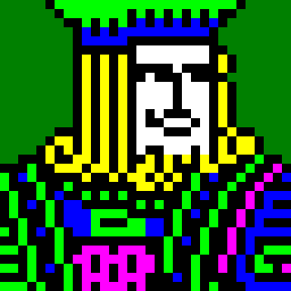 The king from Microsoft FreeCell, standing in for a photo of me